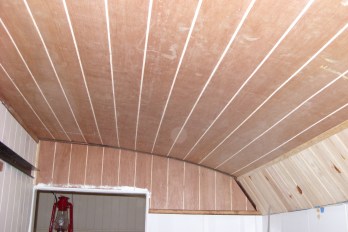 Tongue and groove cut into plywood