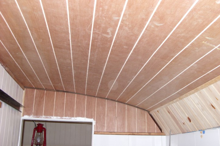 Tongue and groove cut into plywood