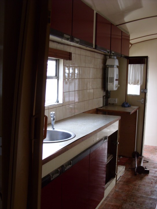 The pre-restoration kitchen